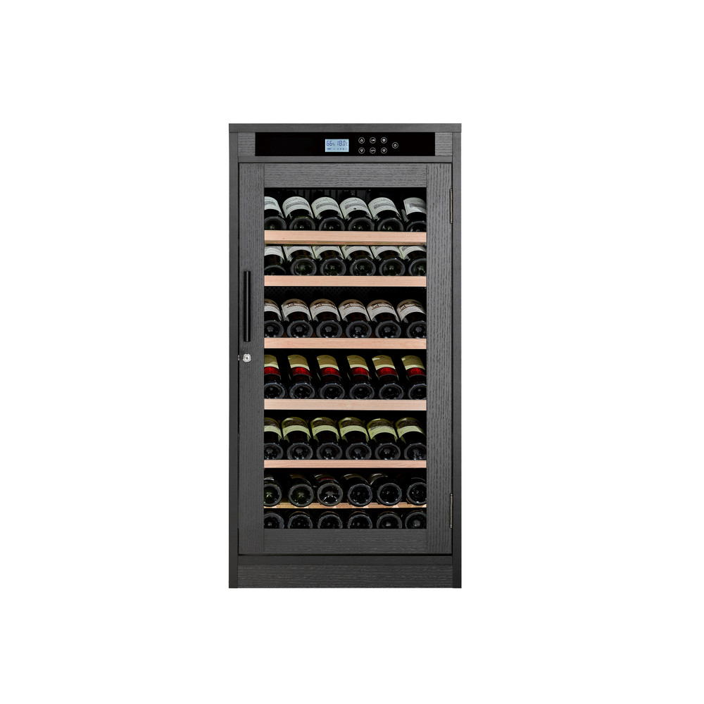 69 Bottles Touch Screen Display Constant Temperature Grape Wine Cooler,Black