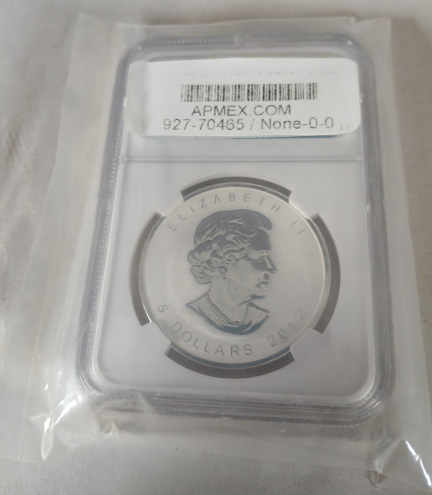 2012 Canada S $5 Maple Leaf Titanic SP 70 Apmex Graded Silver Coin