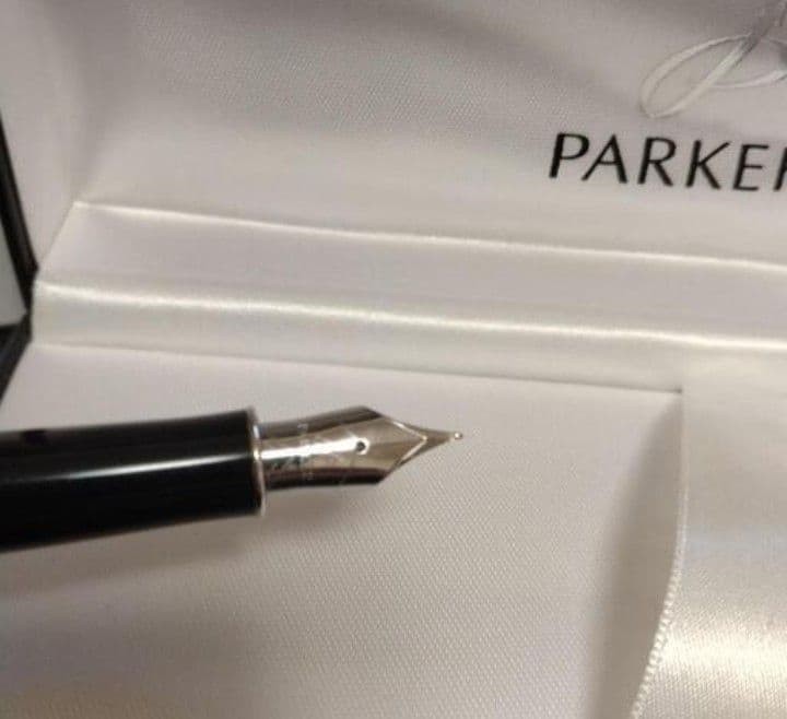 Parker silver fountain pen #28fb77