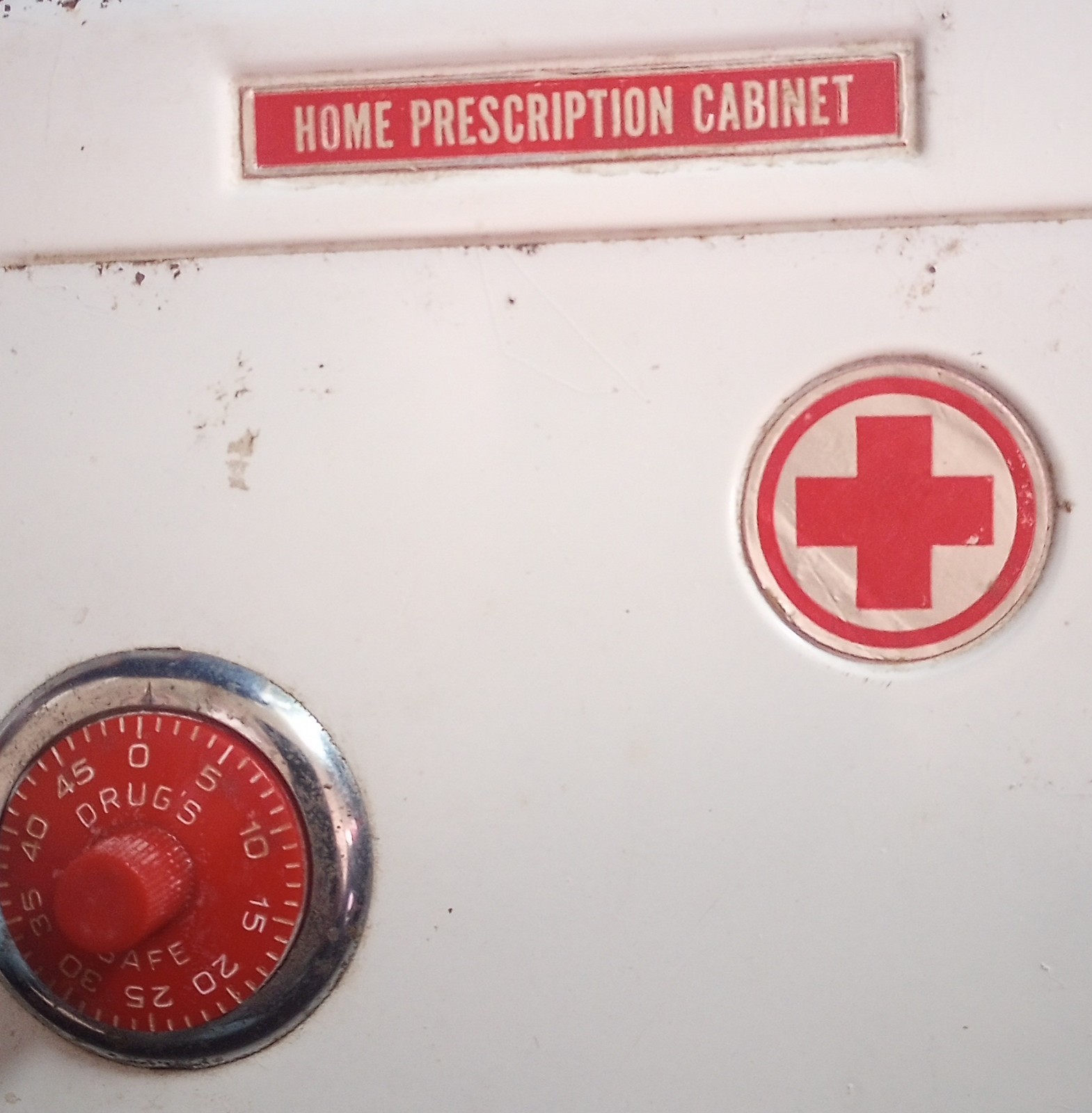 1940's-50's Superior Prescription Pill Metal Cabinet NOS With The Original...