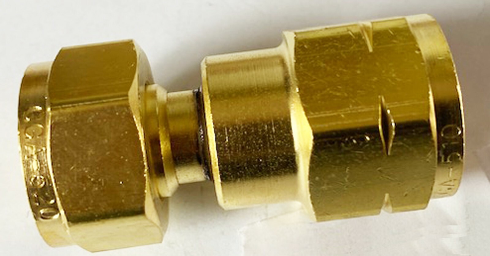 CGA-520 B Tank Acetylene bottle to CGA-510 (POL) Acetylene Regulator, Adaptor