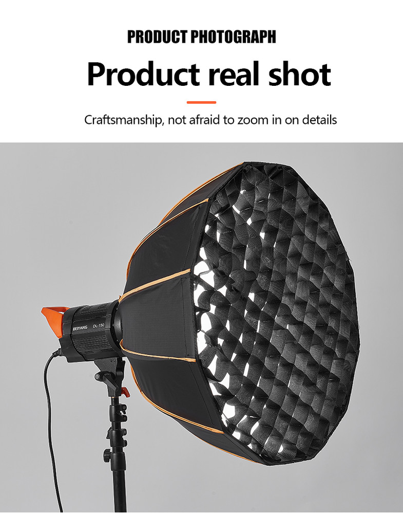 YB P90 90CM Bowens Mount Parabolic Umbrella Softbox Diffuser for Studio Light