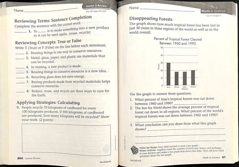3rd Grade - SCIENCE - WORKBOOK - TEACHER GUIDE (2005, Scott Foresman)