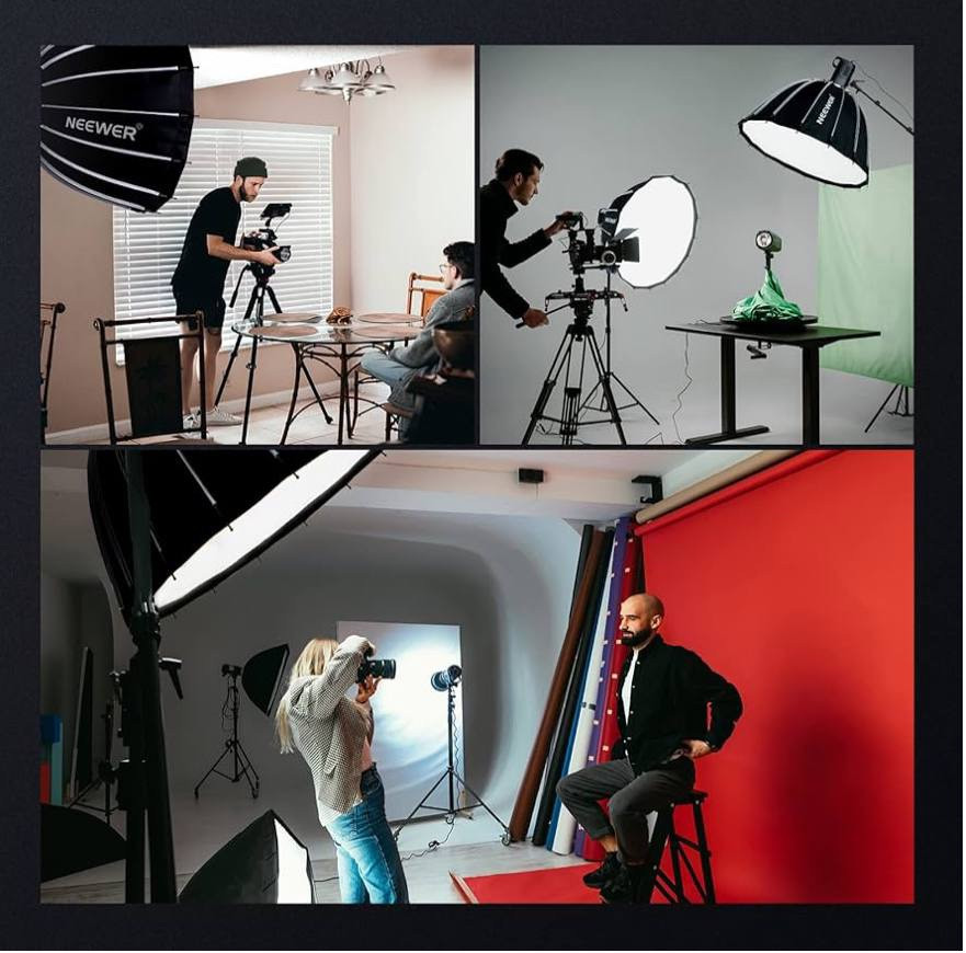 NEEWER 85cm Parabolic Softbox Quick Set up Quick Folding with Diffusers/Bag