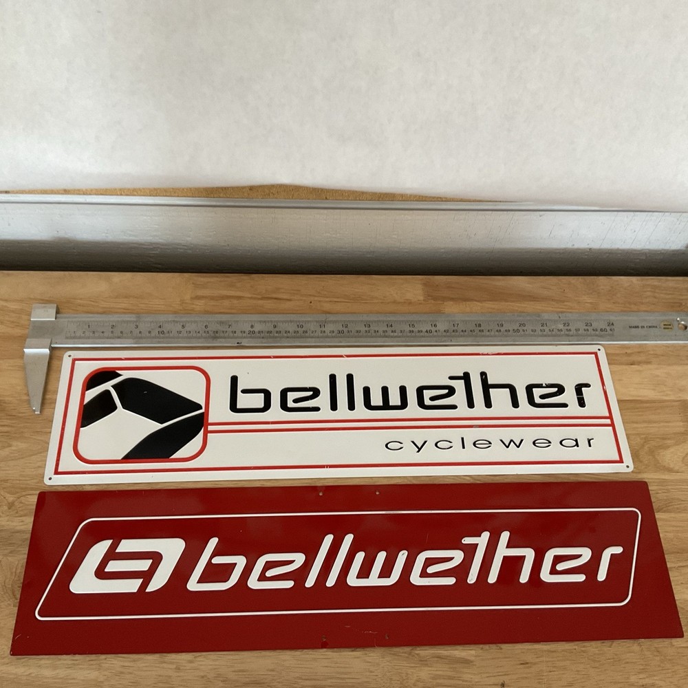 Vintage Bellwether Cyclewear Tin Signs