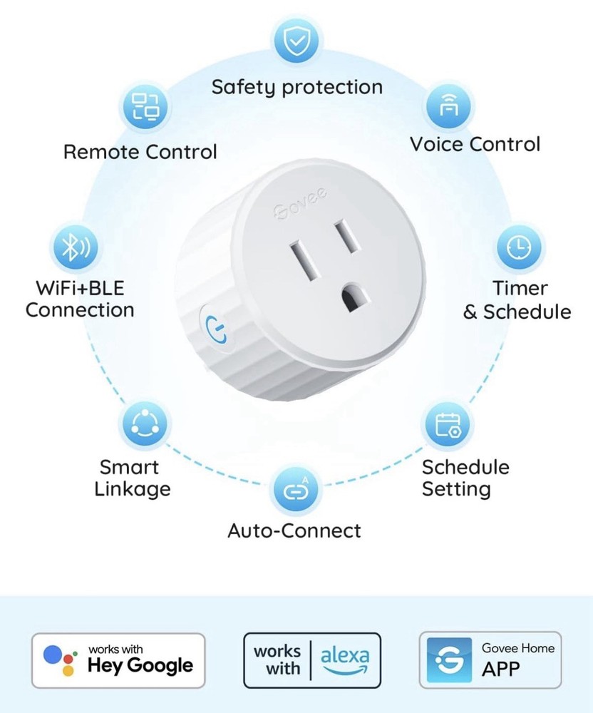 Govee Smart Plug with Timer & Group Controller, WiFi Outlet for Home, 4 Pack