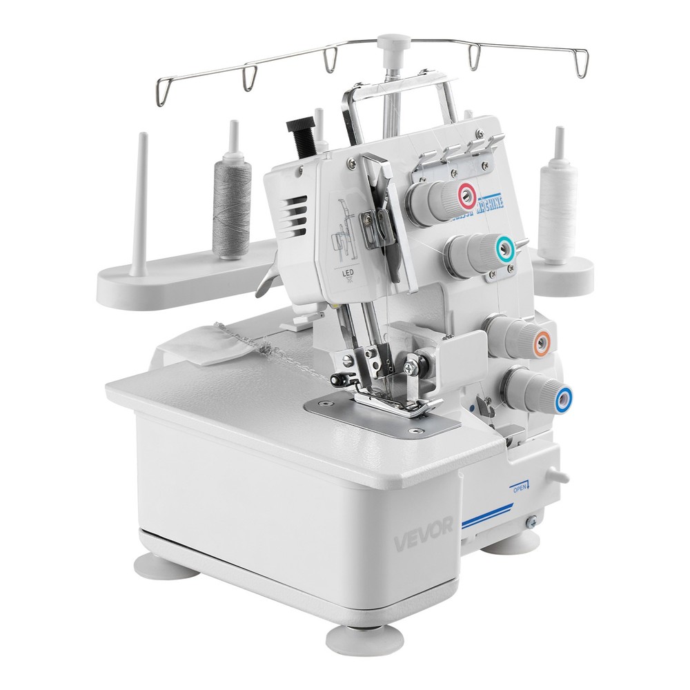 VEVOR Serger Sewing Machine Overlock Machine 1250 SPM 3 and 4 Thread Capability
