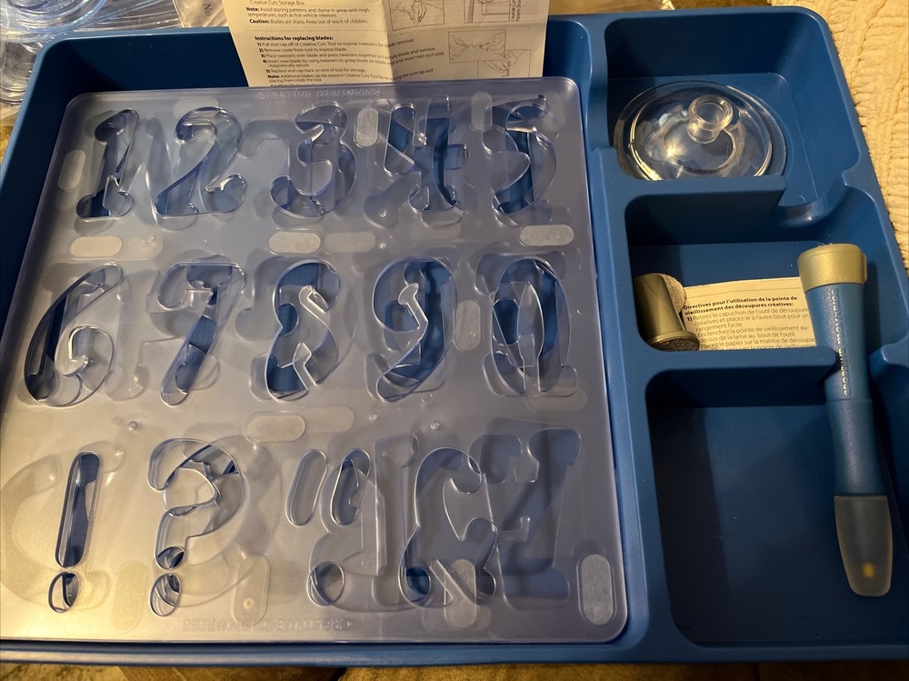 Creative Memories Creative Cuts Storage Box Letter, Numbers, & Shapes