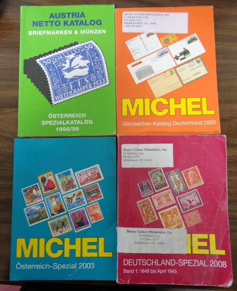 LOT OF 4 PHILATELIC STAMP BOOKS USED FINE CONDITION MICHEL