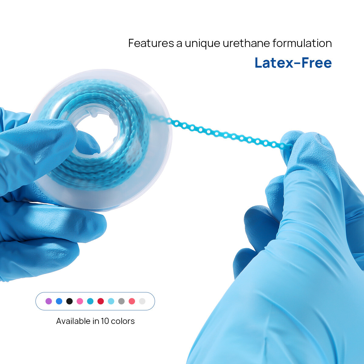 Dental Elastic Ligature Ties Elastics Chain latex Bands for Orthodontic Brackets