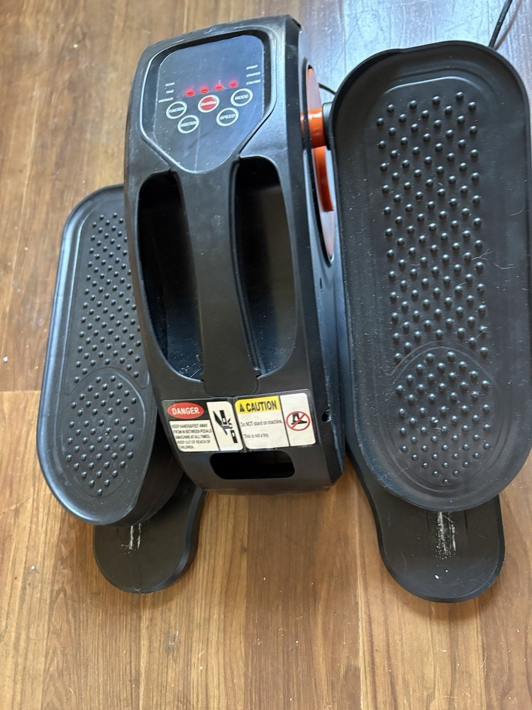 Under Desk Elliptical Electric,Low Impact Pedal Exerciser, Seated, Black Assembd