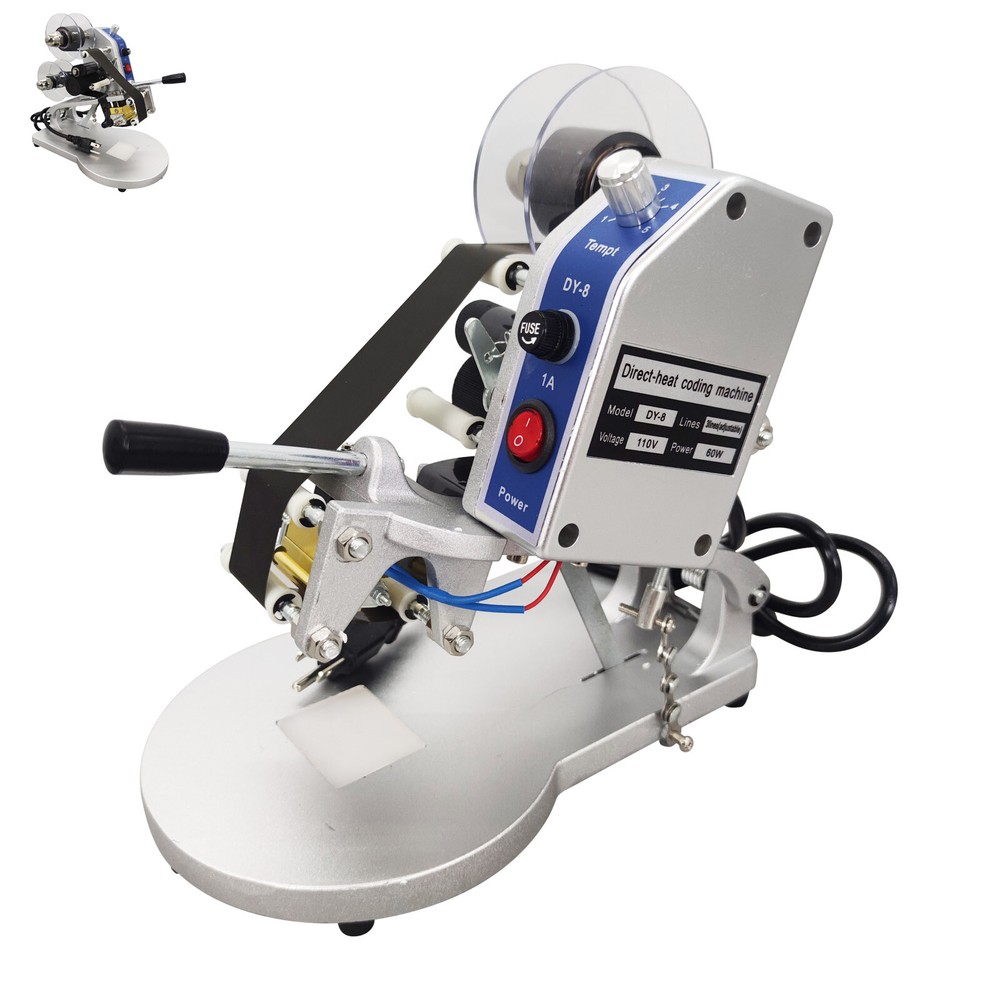 Manual Hot Stamp Ribbon Coding Printer Date Code Machine 110V 40W 1~80 times/min