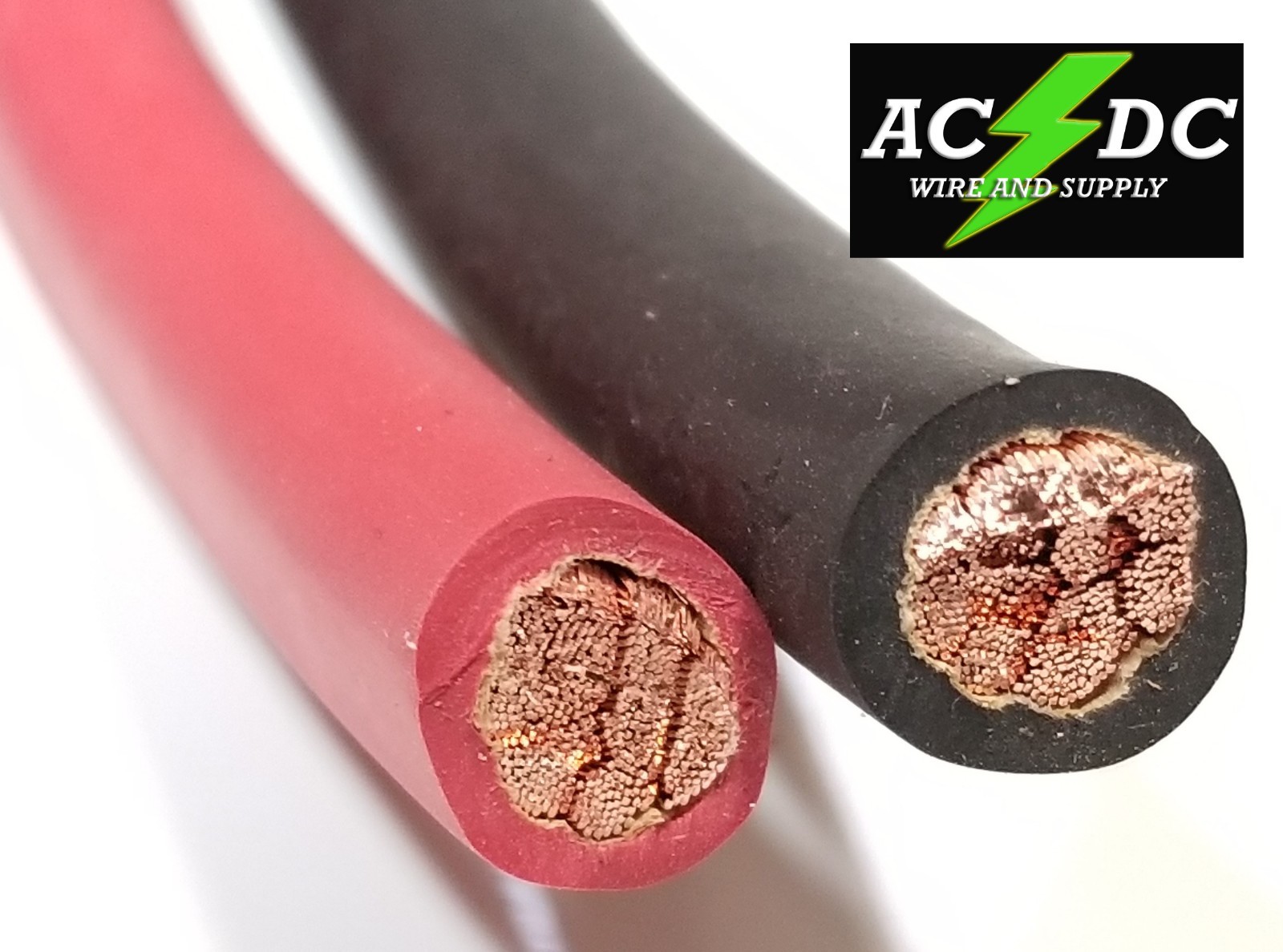 2 AWG Gauge Copper Battery Cable Power Wire Cars, Trucks, RV, Solar, w/ BOOTS