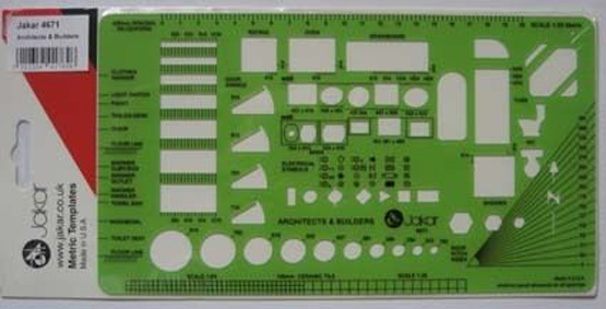 Jakar Template 4671 - Architects & Builders Template Stencil
