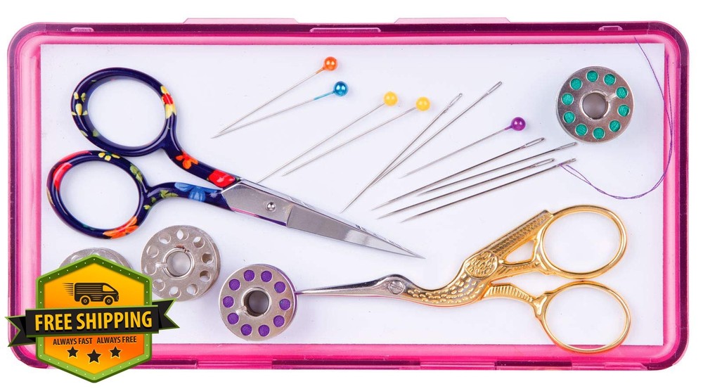 ArtBin Sew-Lutions Slim Magnetic Box Translucent Raspberry Organizer