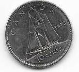 Canada 1978 10 cent  Dime Circulated