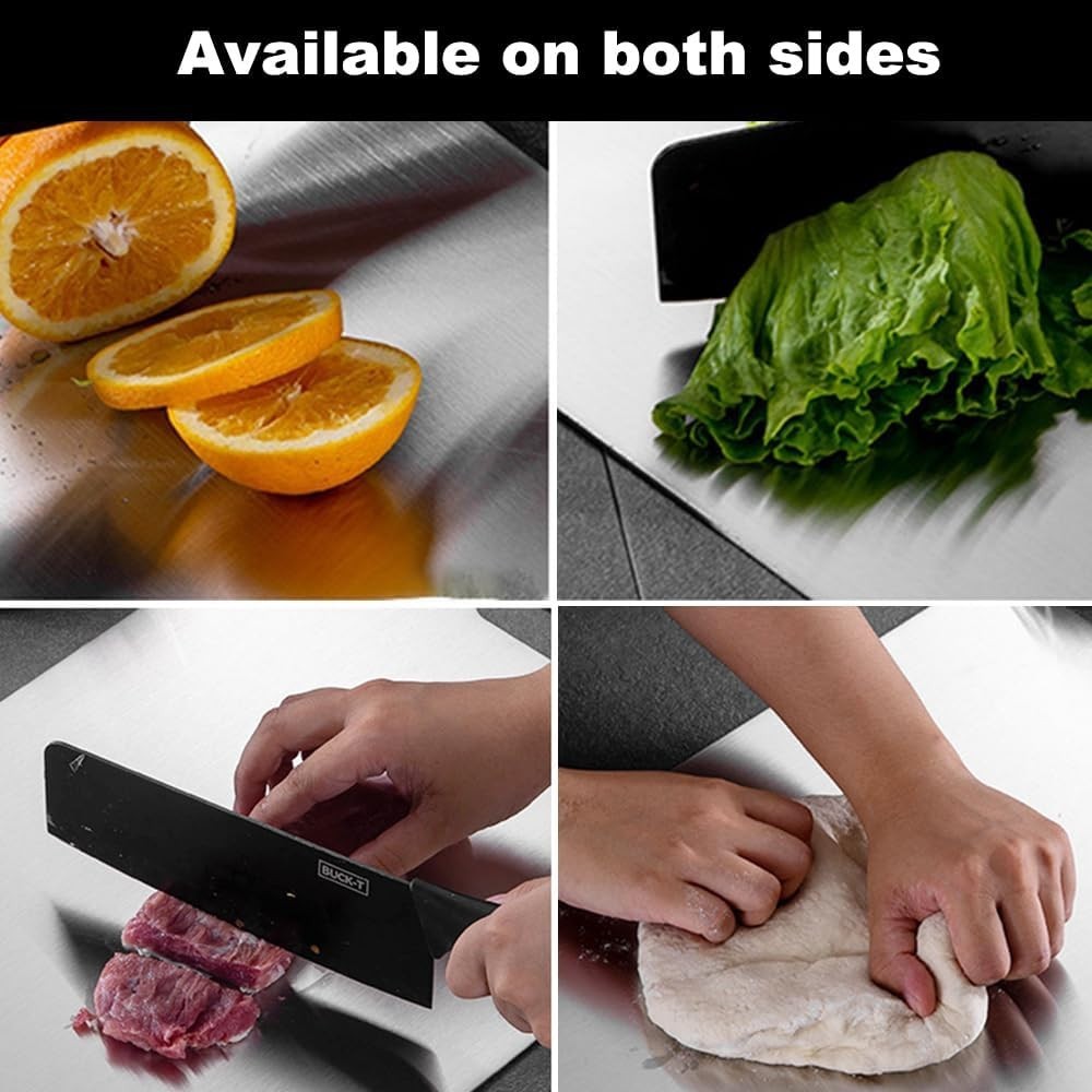 Titanium Cutting Boards for Kitchen, 100% Pure Titanium Double-sided food-grade