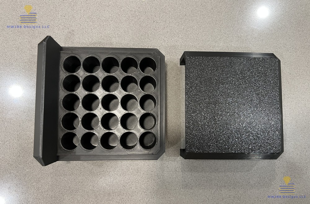 20ga Shotgun Shell Storage Box Case - 25rd Round - Multiple Colors Available!