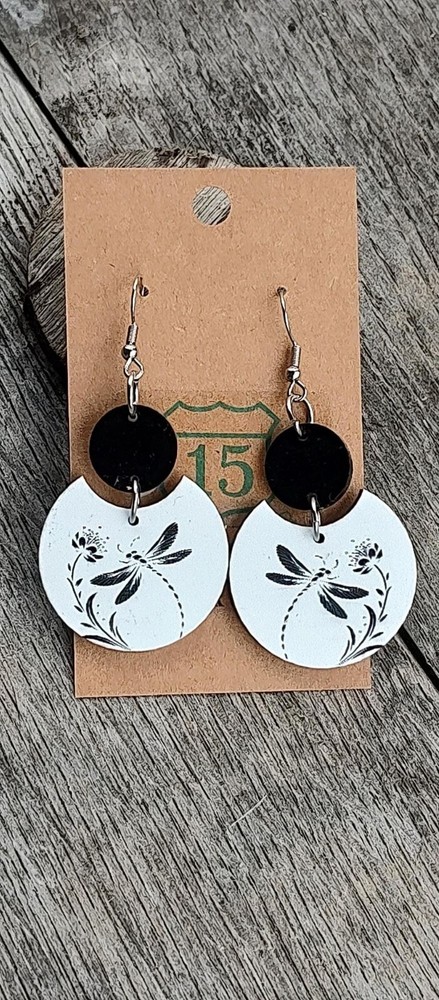 Unique dragonfly dangle earrings