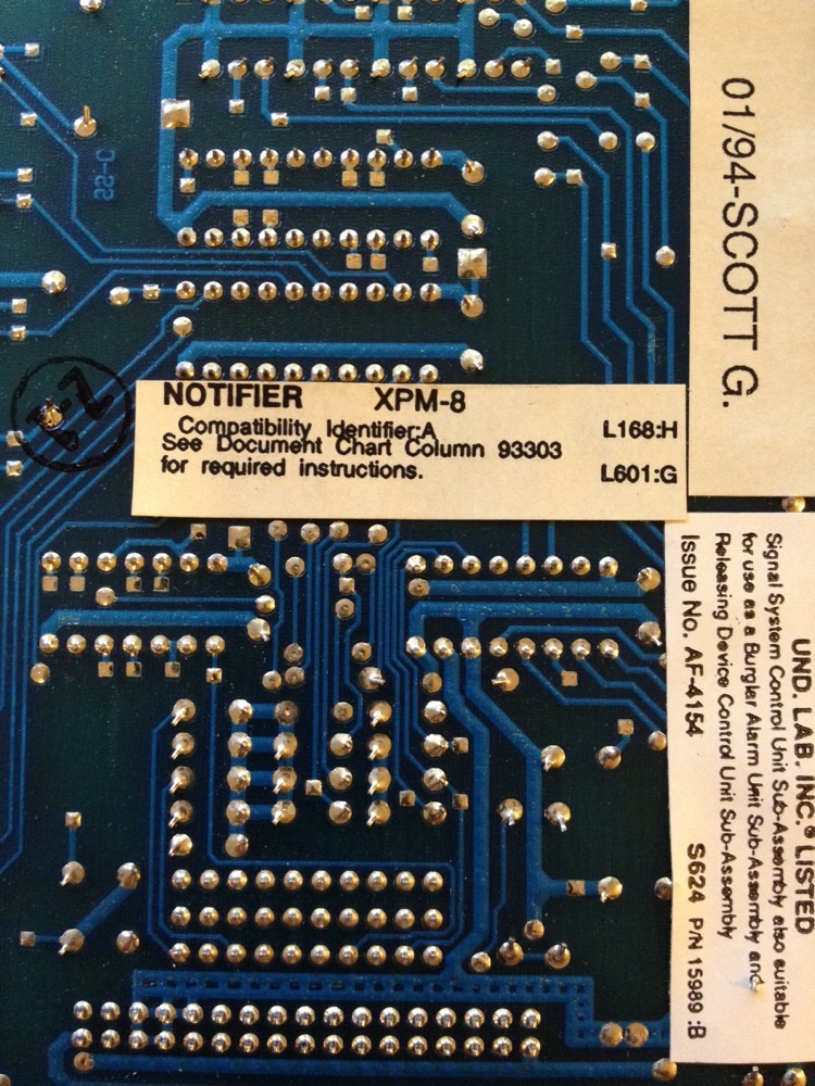 NOTIFIER XPM-8 TRANSPONDER MODULE FIRE ALARM