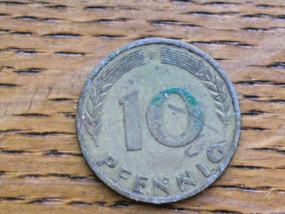 Three German coins 1950 1981 1994