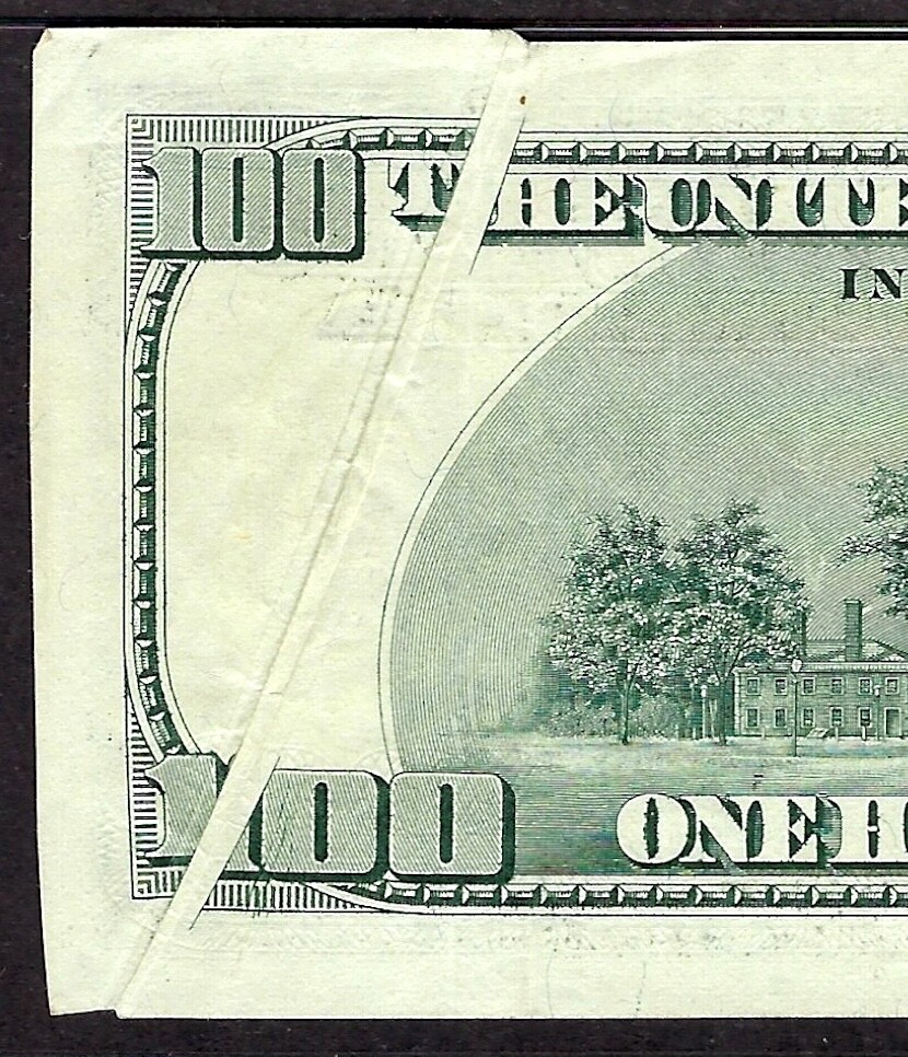🇺🇸 ERROR 1996 $100 NEW YORK ♚♚GUTTER FOLD ERROR♚♚ PMG CHOICE VERY FINE 35