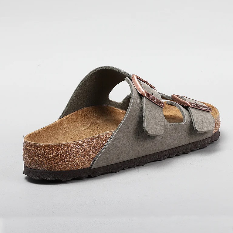 Birkenstock Arizona Birkibuc Stone Soft Footbed Unisex Comfort Sandals