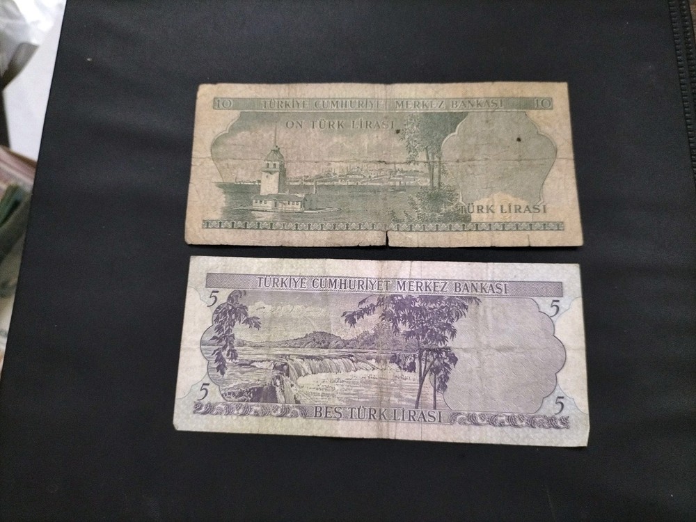 Turkey 2 Different Banknotes 1960s