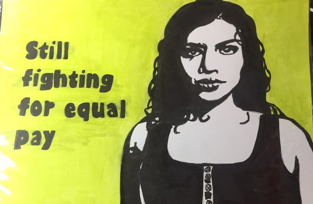 Equal Pay Pop Art Drawing By Brandy Devoid Original Signed