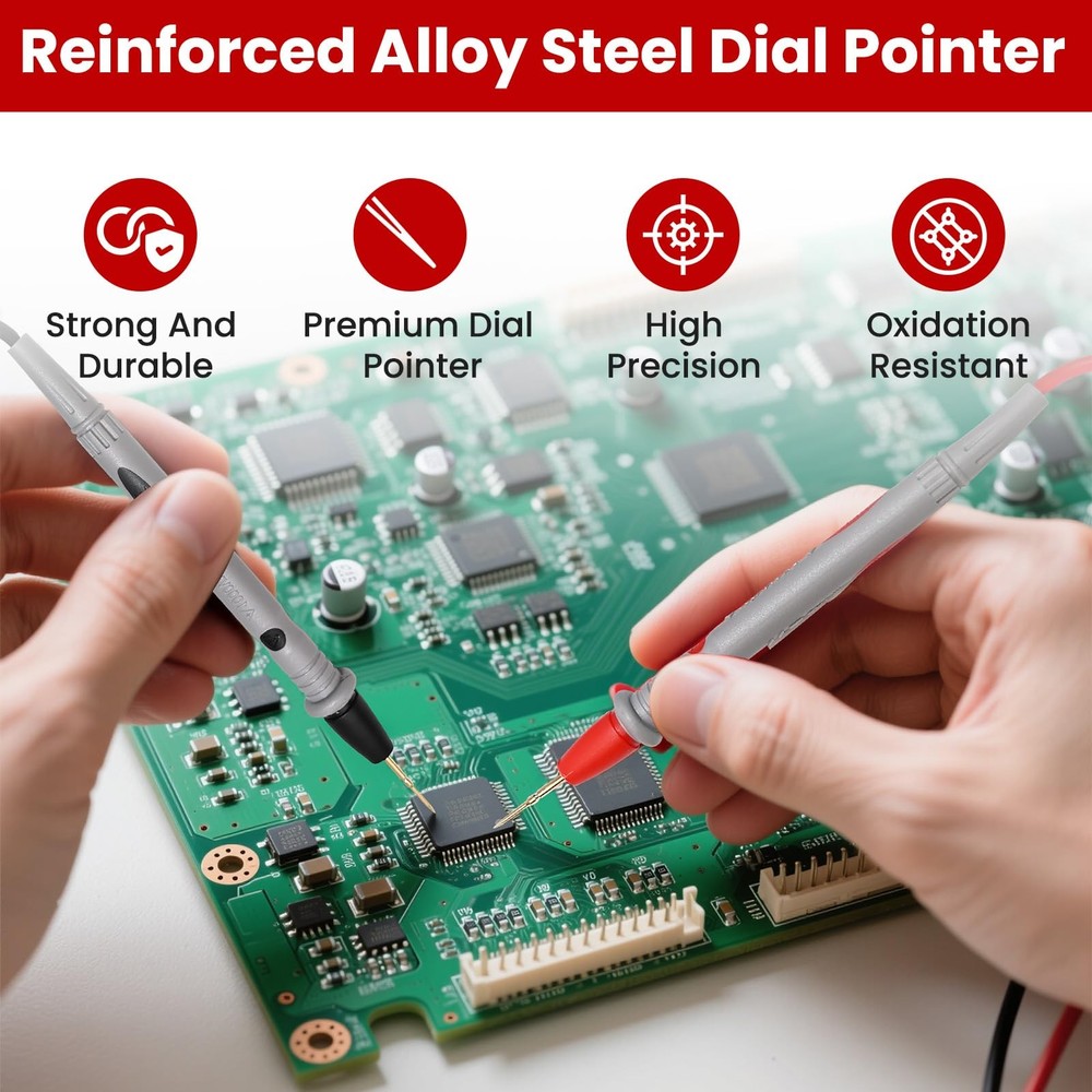 Digital Multimeter with Precision Sharp Leads, 1000v 20a Clamp Tester, Probe ...