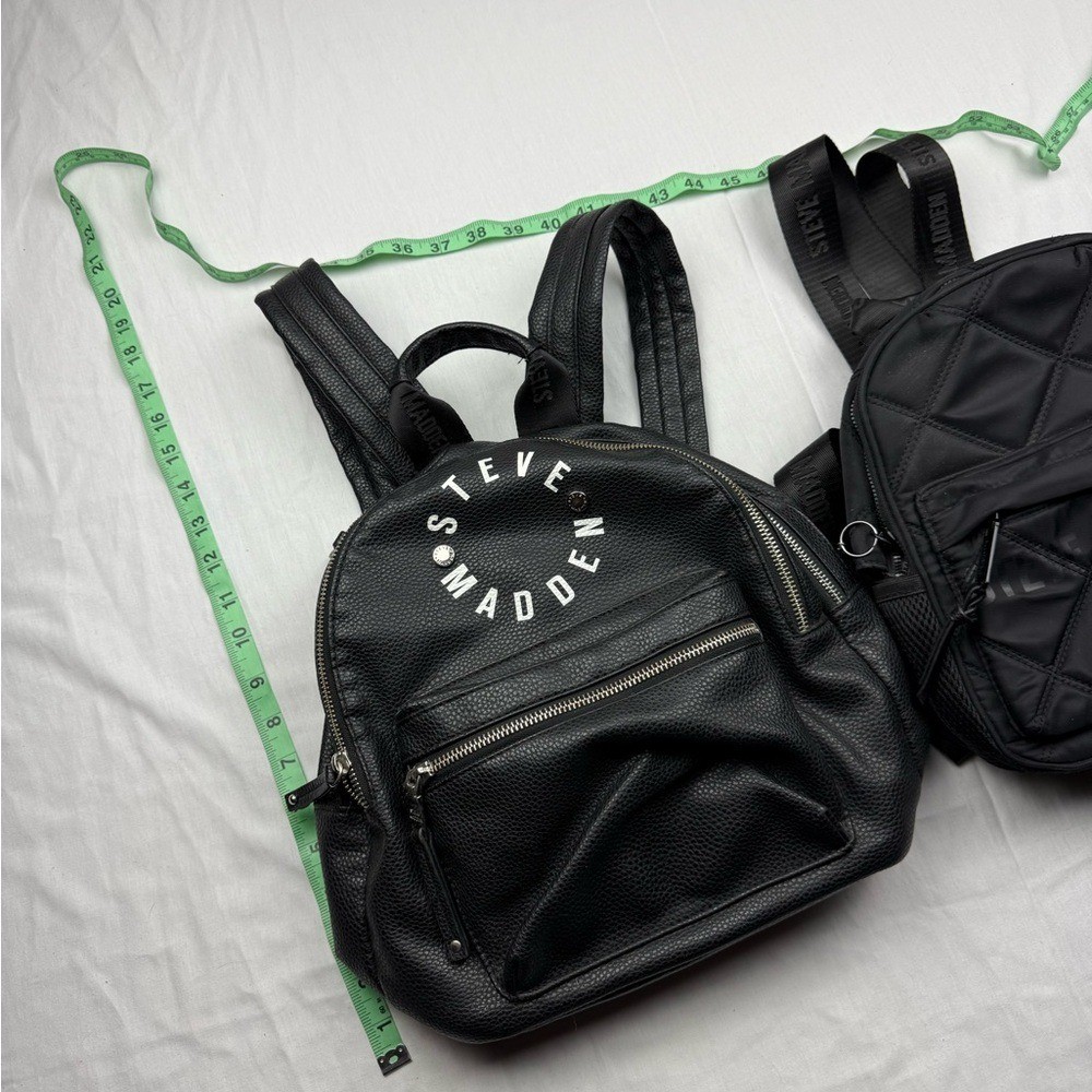 Steve Madden Black Quilted Backpack Duo bundle