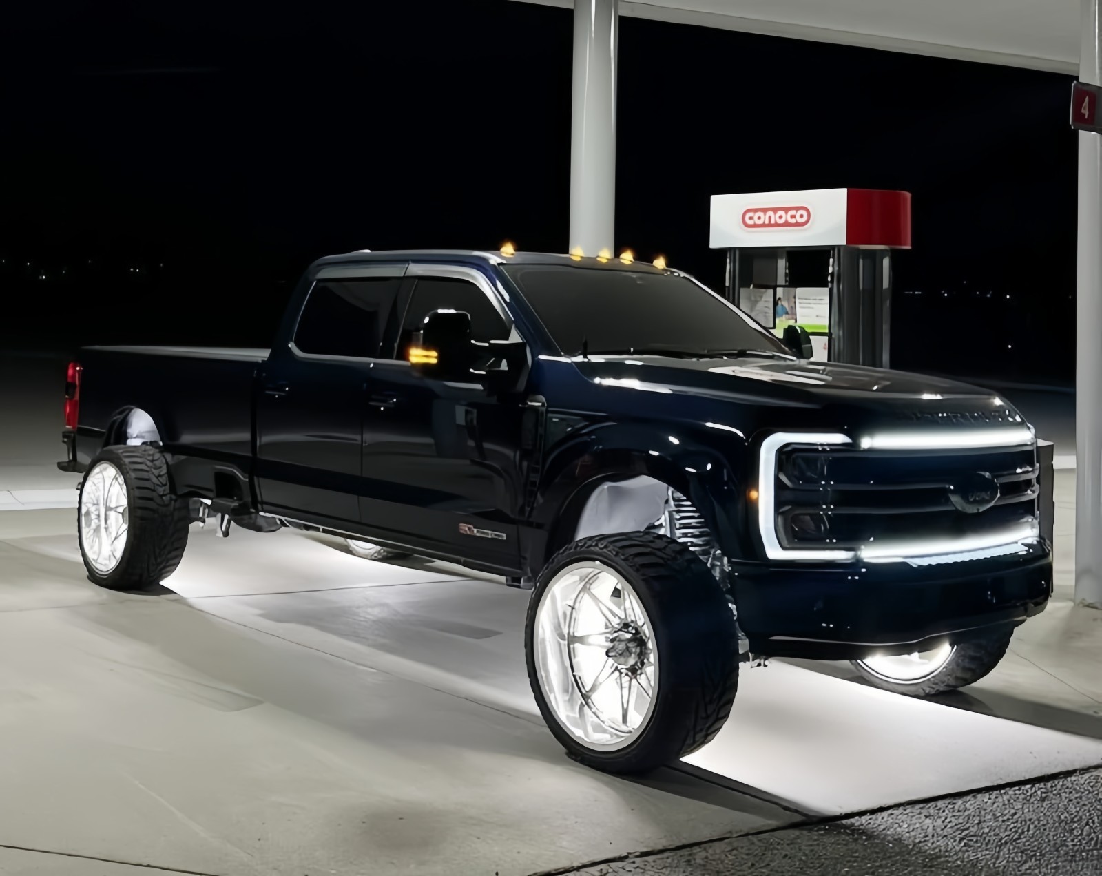 NEW Set 4x 17.5" PURE WHITE QUAD ROW Strobes Truck Car LED Wheel Rim Ring Lights