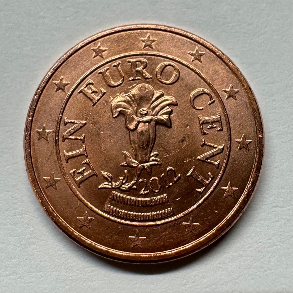 2012 Austria 1 Euro Cent - Coin #D-027