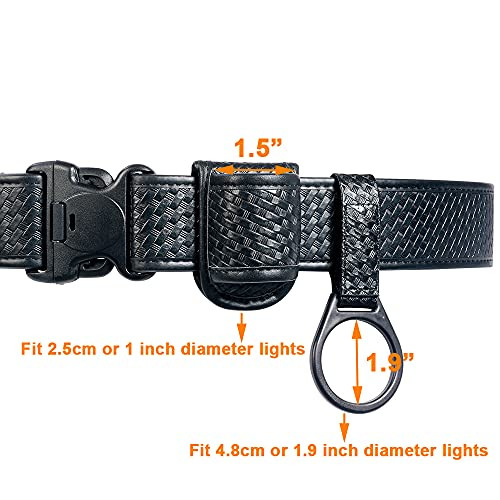 Compact Flashlight Holder(Open Top)+ Flashlight Ring Strap Holder Hold Mag