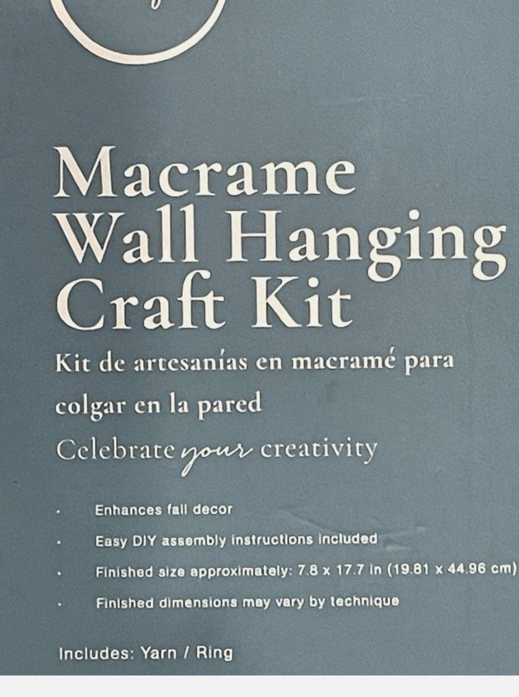 Freeform Craft Macrame Wall Hanging Kit Easy DIY Assembly Instructions
