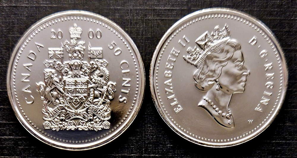 Canada 2000 W Proof Like Fifty Cent Piece!!