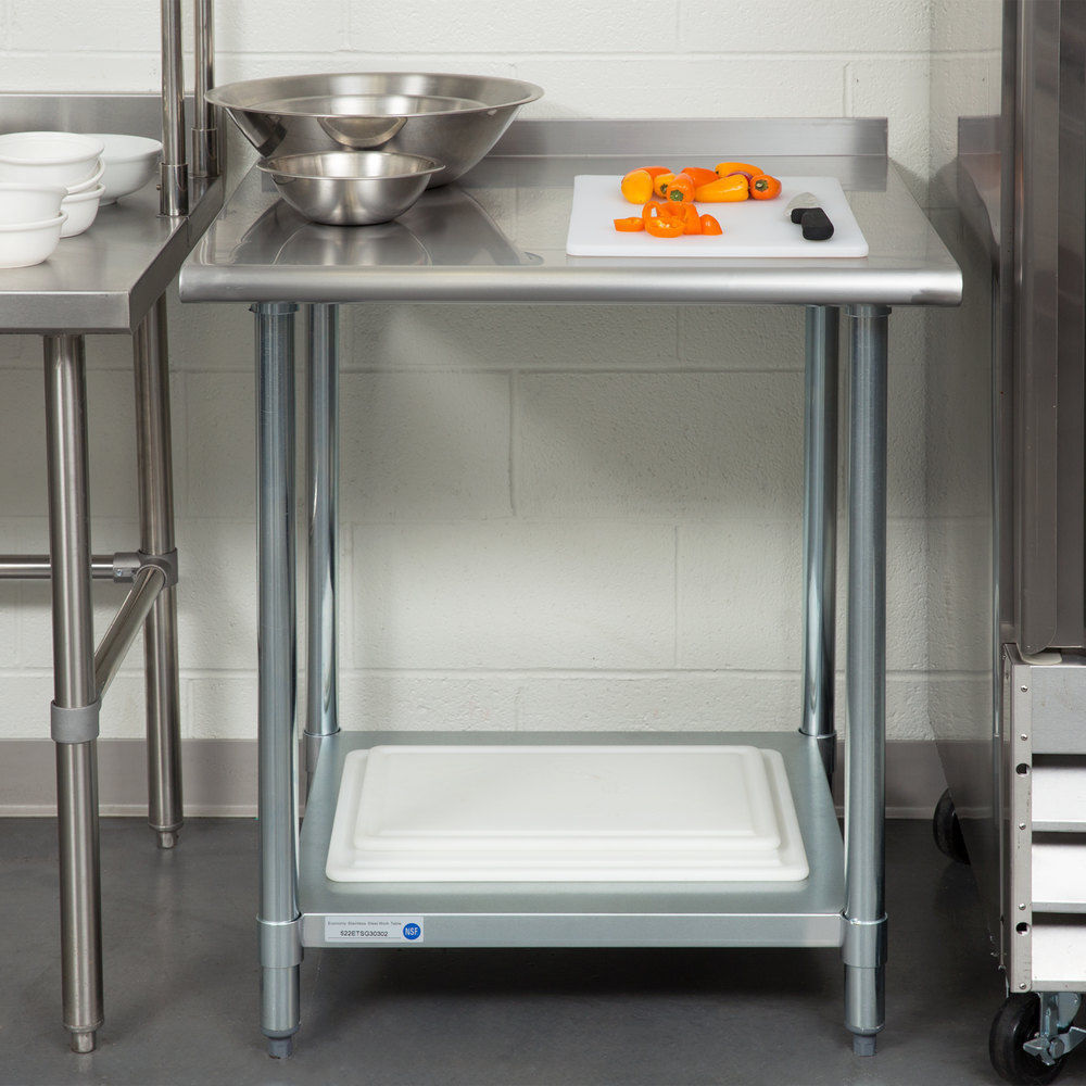 NEW!! 30" x 30" Stainless Steel Work Prep Table Undershelf Restaurant Backsplash