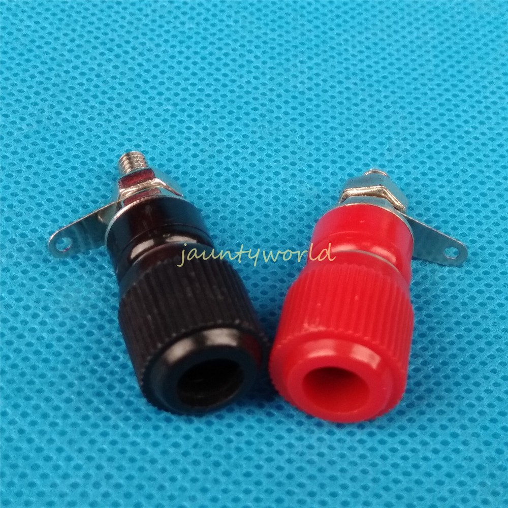 2PC speaker Audio Cable Binding Posts Insulated Banana Plug