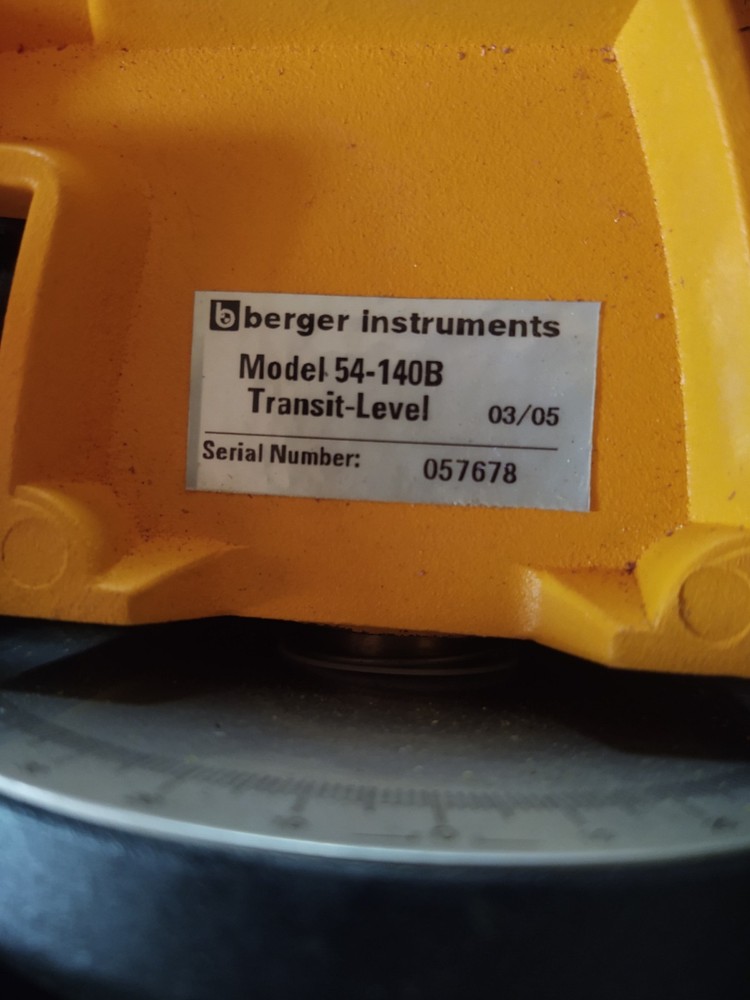 Berger Instruments Model 54-140B Transit-Level with Hard Case Nice! L@@K!!