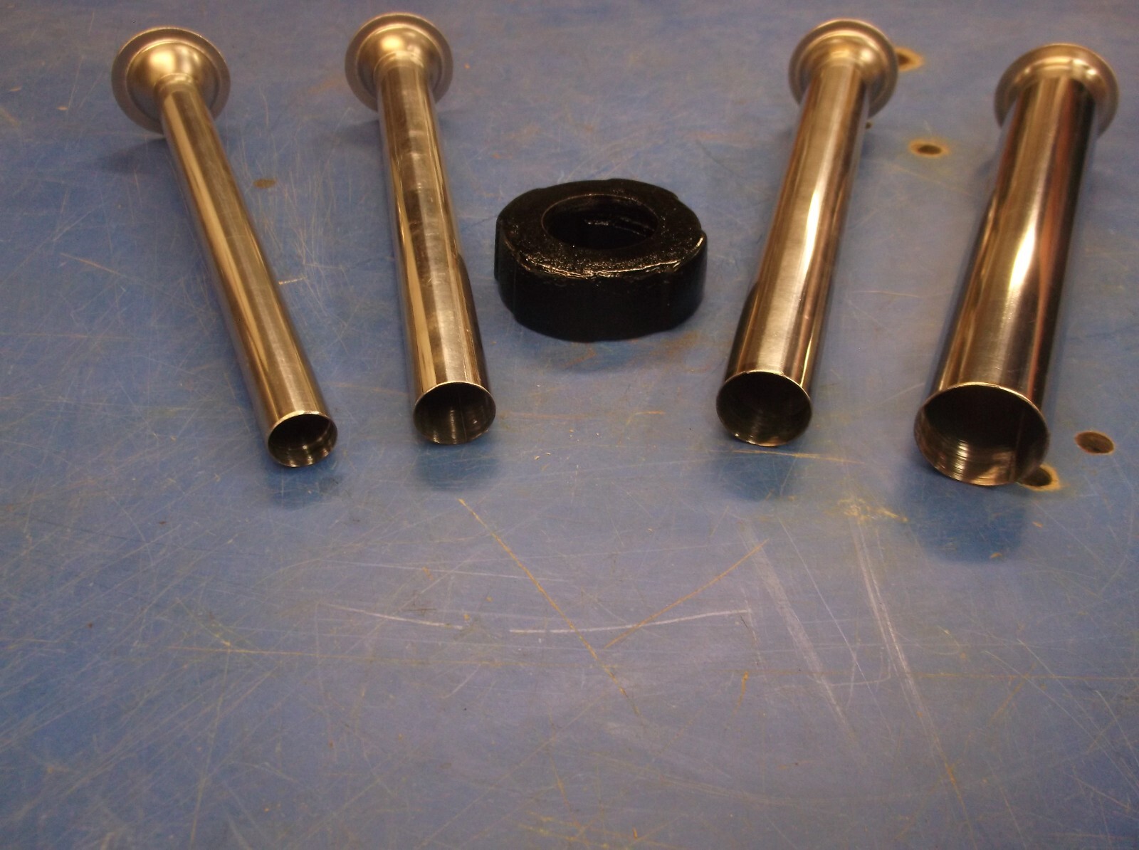 ENTERPRISE & OTHER NUT STAINLESS STEEL TUBES SET SAUSAGE STUFFER LARD PRESS #2