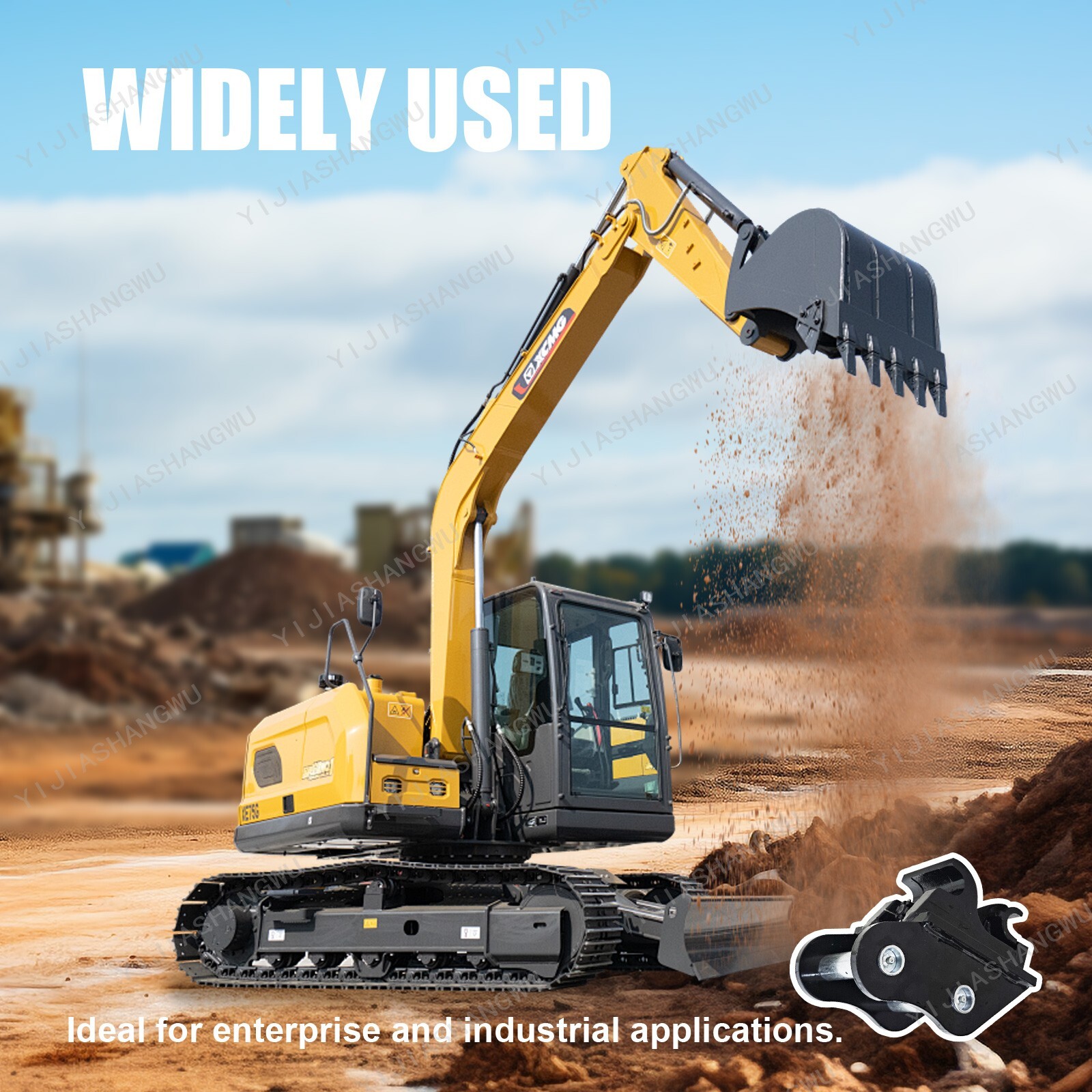 Attachment Quick Hitch Coupler Attachments for TYPHON Mini Excavators Excavator