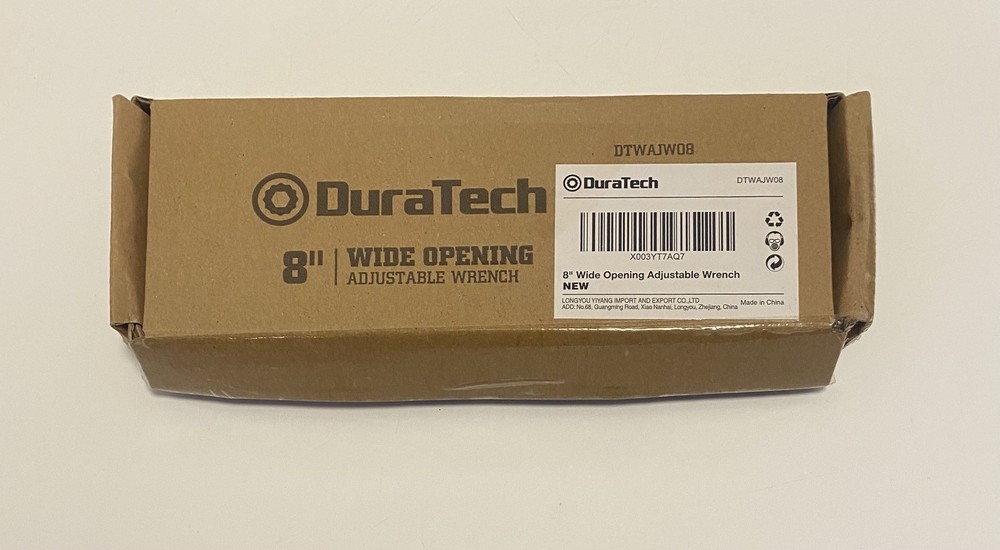 DuraTech 8" Wide Opening Adjustable Wrench