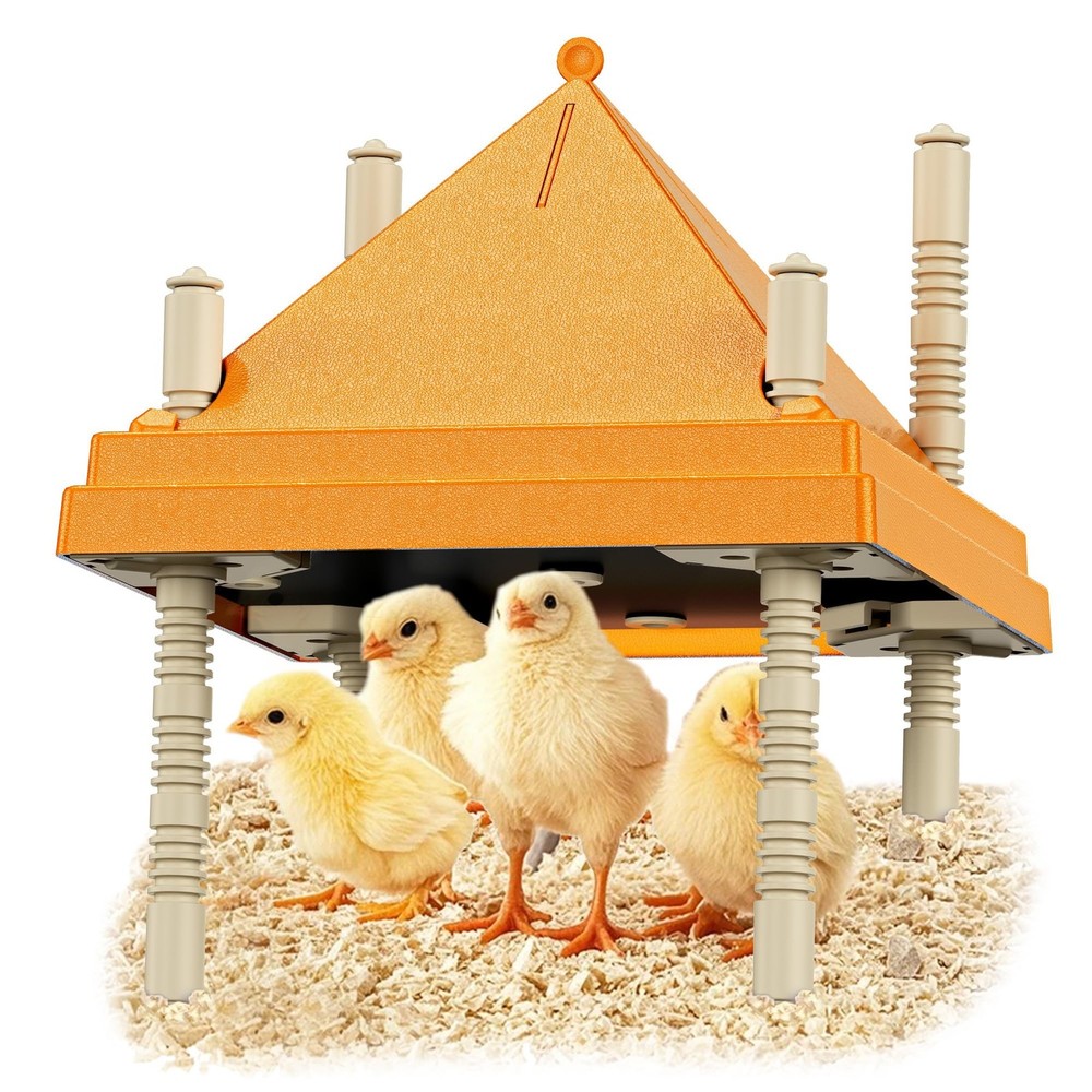 Brooder Plate for Chicks,10" x 10" Heat Plate for Chicks with Triangular Cone...