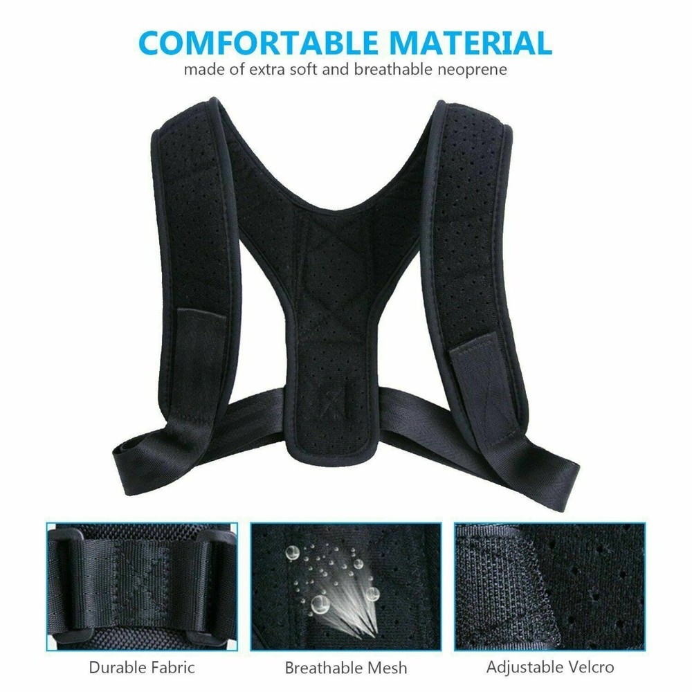 UNISEX POSTURE CORRECTOR ORTHOTICS SOFT BACK SUPPORT HUMPBACK COMFORTABLE HEALTH