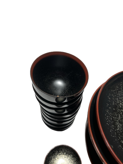 MELAMINE ROUND PLATES & CUPS (15 PCS) ORIENTAL DESIGN