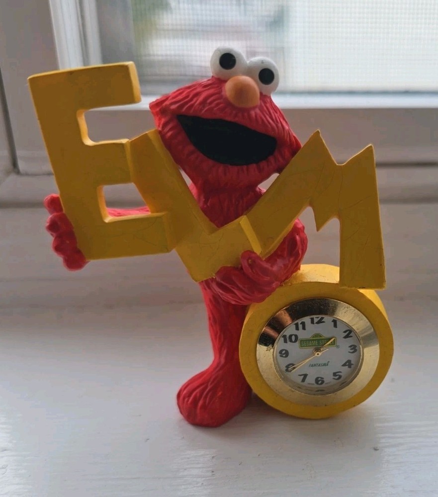 Elmo Desk Clock Running Great Excellent Condition Working Condition