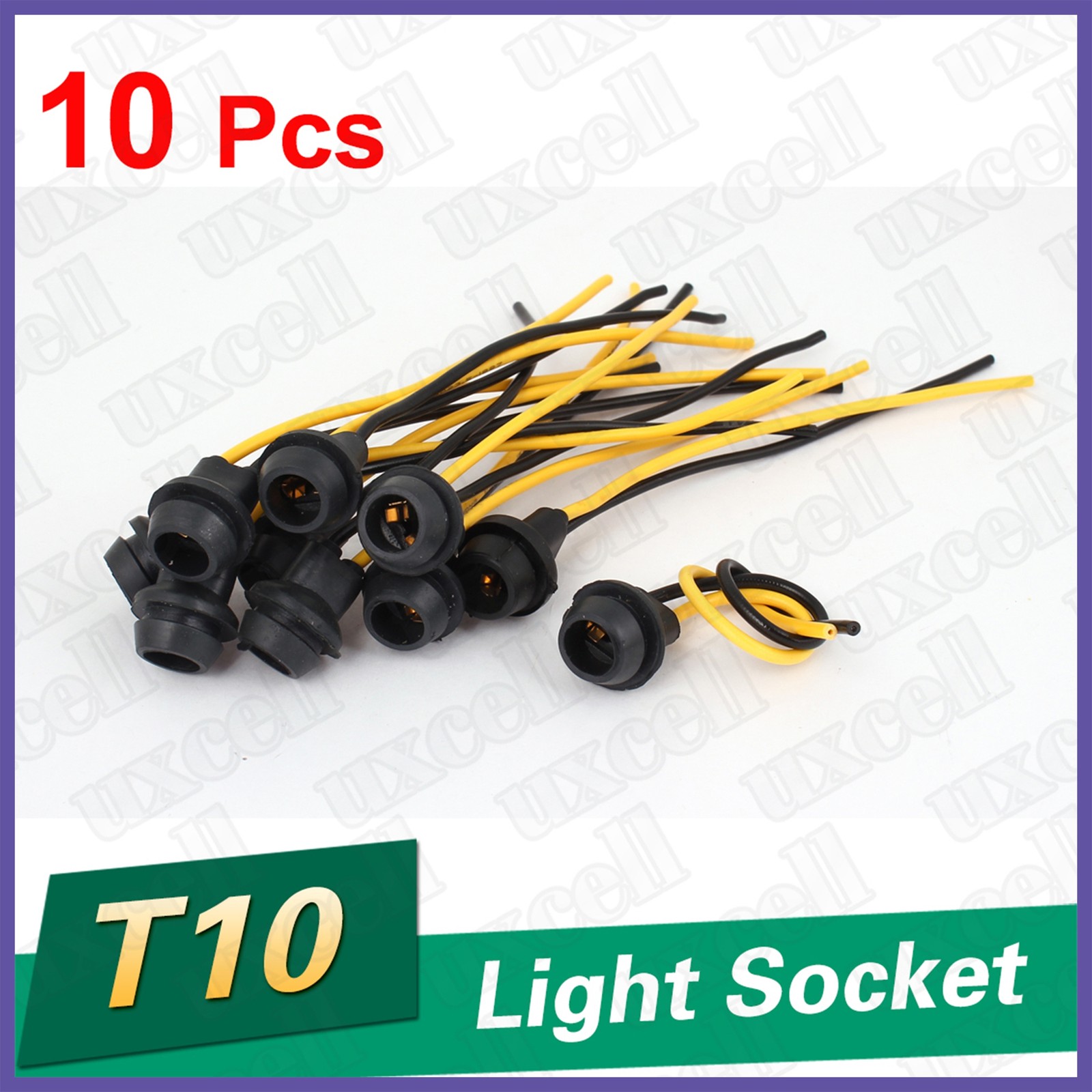 10 Pc T10 Wedge Base Light Bulb Lamp Instrument Panel Dash Board Socket Plug