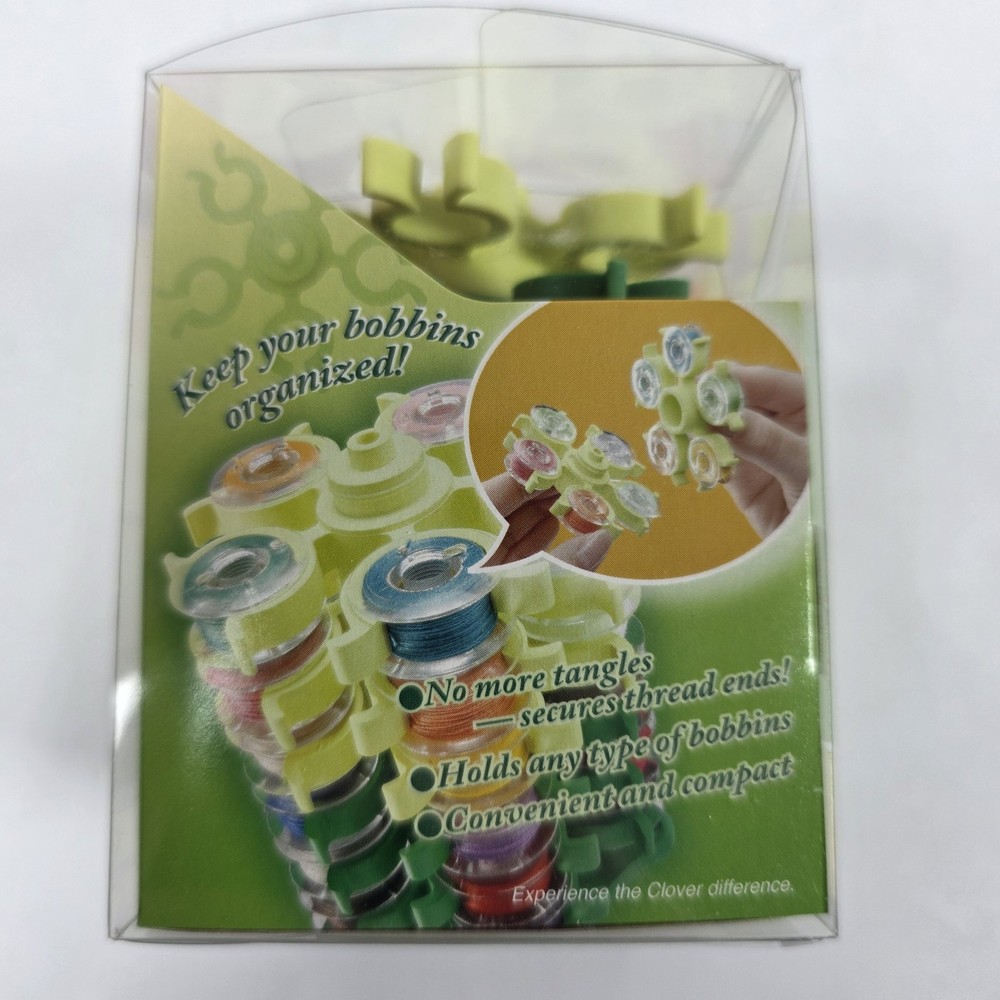 Clover Stack 'n Store Bobbin Tower W/Nancy Zieman-3.5"X3.75" NWT