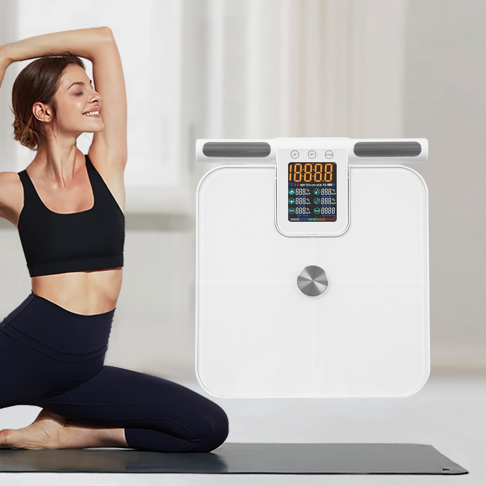8 Electrode Smart Body Fat Scale - Full Body Composition Analyzer with App
