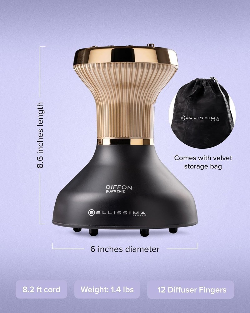 Bellissima Diffon Supreme Diffuser & Curly Hair Dryer - XL Diffuser for Long Wav